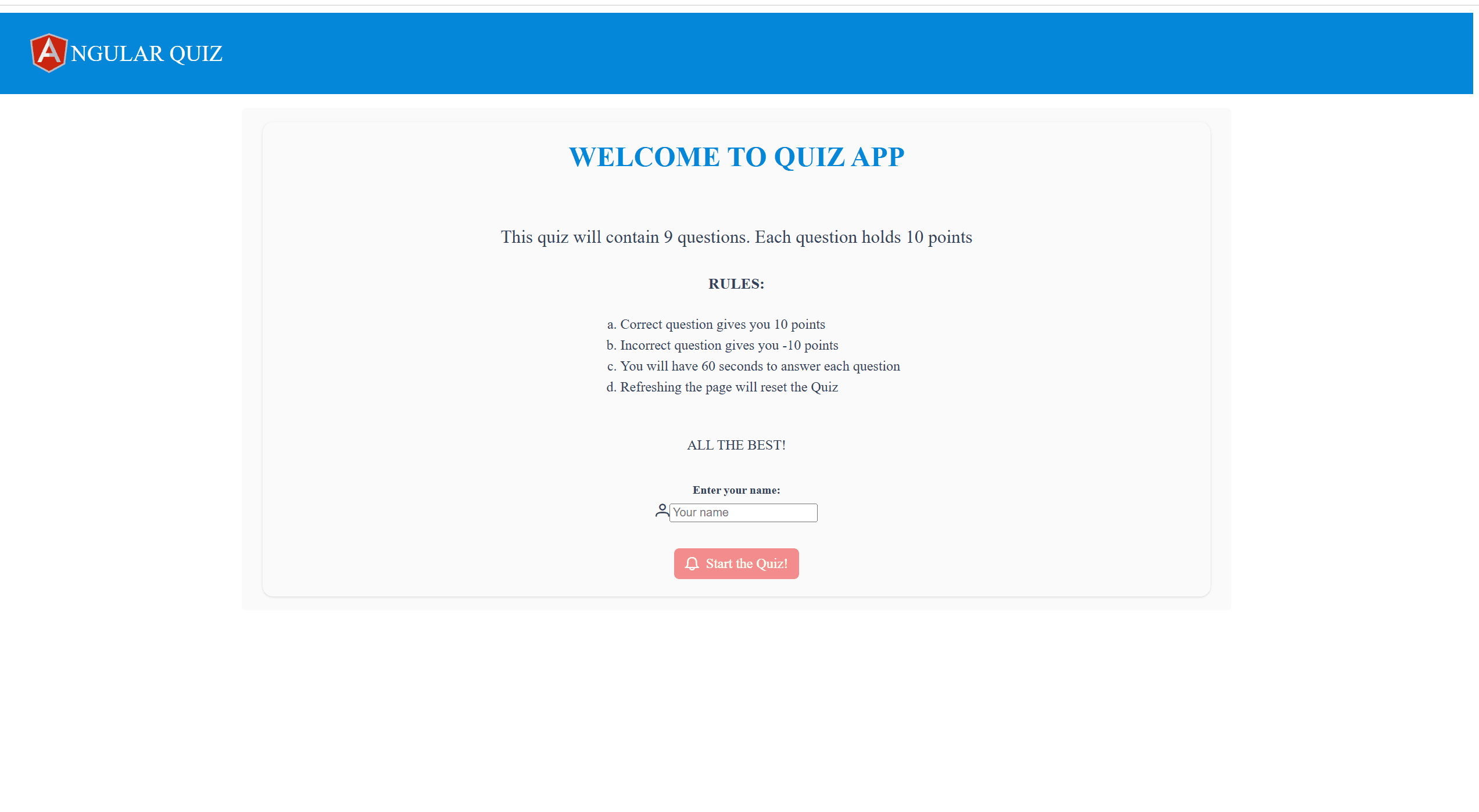 Angular Quiz App